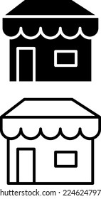 Almacenar la plantilla de logotipo de ilustración vectorial de icono Aislado en fondo blanco..eps