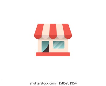 Store icon vector illustration. Modern simple flat market shop sign