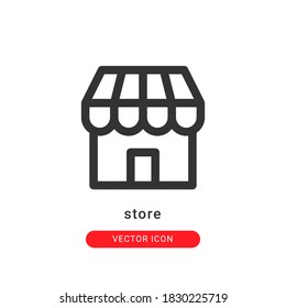 store icon vector illustration. store icon outline design.