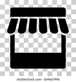 Store icon. Vector illustration style is flat iconic symbol, black color, transparent background. Designed for web and software interfaces.