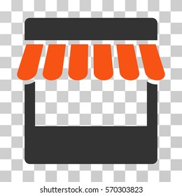 Store icon. Vector illustration style is flat iconic bicolor symbol, orange and gray colors, transparent background. Designed for web and software interfaces.