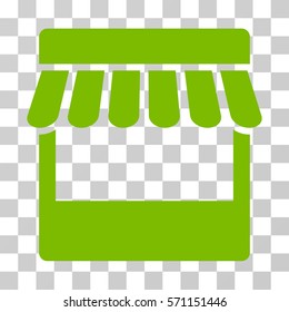 Store icon. Vector illustration style is flat iconic symbol, eco green color, transparent background. Designed for web and software interfaces.