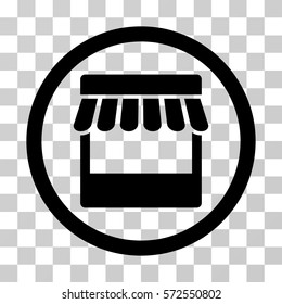 Store icon. Vector illustration style is flat iconic symbol, black color, transparent background. Designed for web and software interfaces.