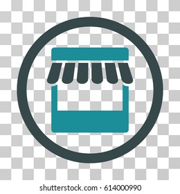 Store icon. Vector illustration style is flat iconic bicolor symbol, soft blue colors, transparent background. Designed for web and software interfaces.