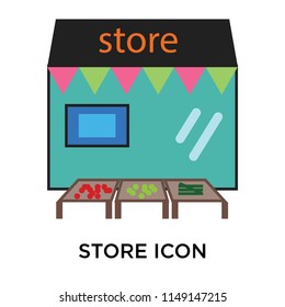 Store icon vector isolated on white background for your web and mobile app design, Store logo concept