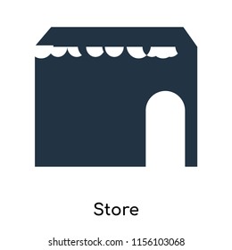 Store icon vector isolated on white background. thin symbols or lined elements in outline style