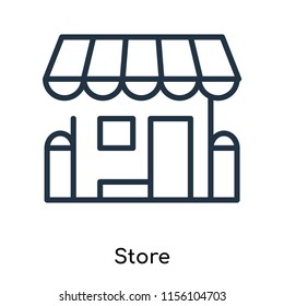 Store icon vector isolated on white background, Store transparent sign , thin symbols or lined elements in outline style