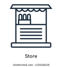 Store icon vector isolated on white background, Store transparent sign , thin symbols or lined elements in outline style