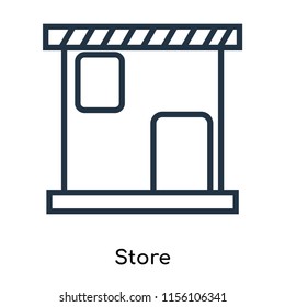 Store icon vector isolated on white background, Store transparent sign , thin symbols or lined elements in outline style