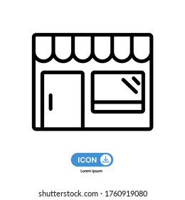 store icon vector isolated on white background.