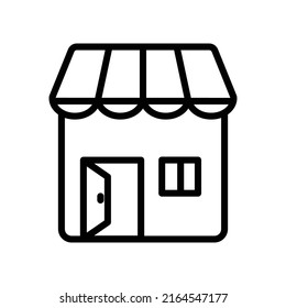 Store icon vector. line icon style. Simple design illustration editable