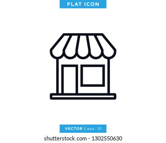 Store Icon Vector Logo Design Template.