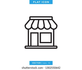 Store Icon Vector Logo Design Template.