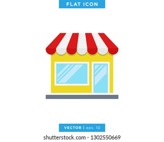 Store Icon Vector Logo Design Template.