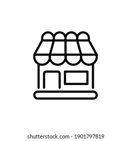 Store icon in vector. Logotype