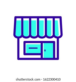Store icon vector on white background