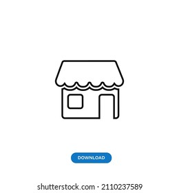 Vector de icono de almacenamiento. Señal de mercado simple
