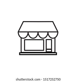 Store icon vector. Simple store in modern design style for website