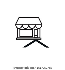 Store icon vector. Simple store in modern design style for website