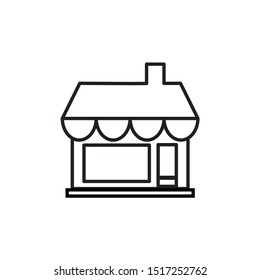 Store icon vector. Simple store in modern design style for website