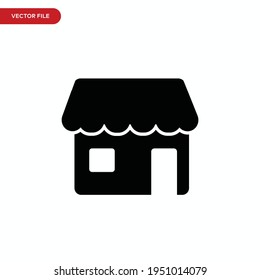 Store icon vector. Simple shopping sign