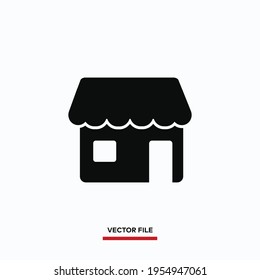 Store icon vector. Simple shopping sign