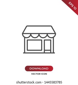 Store icon vector. Simple store sign in modern design style for web site and mobile app. EPS10