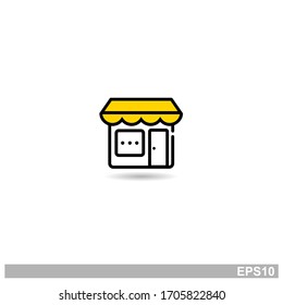 Store icon vector. Simple store sign in modern design style for web site and mobile app.vector illustration