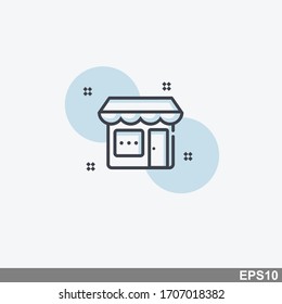 Store icon vector. Simple store sign in modern design style for web site and mobile app.vector illustration