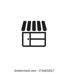 Store icon vector. Simple store sign in modern design style for web site and mobile app.vector illustration