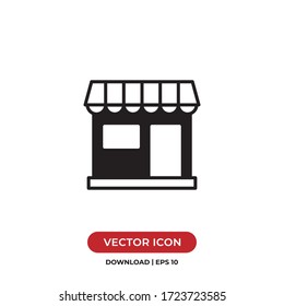 Store icon vector. Simple store sign