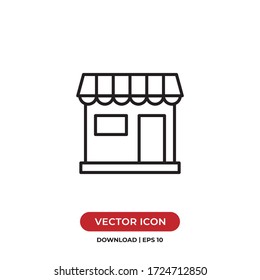 Store icon vector. Simple store sign