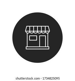 Store icon vector. Simple store sign