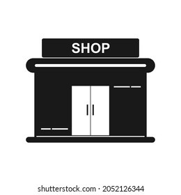 Store icon vector. Simple store sign in modern design style.