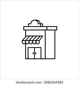 Store icon vector. Simple store sign in modern design style for web site and mobile app on white background
