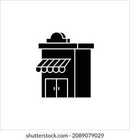 Store icon vector. Simple store sign in modern design style for web site and mobile app on white background