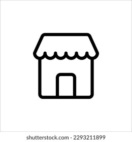 Store icon vector. Simple store sign in modern design style for web site and mobile app on white background