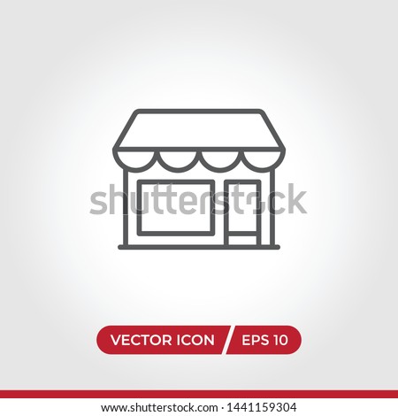 Store icon vector. Simple store sign in modern design style for web site and mobile app. EPS10 Foto d'archivio © 