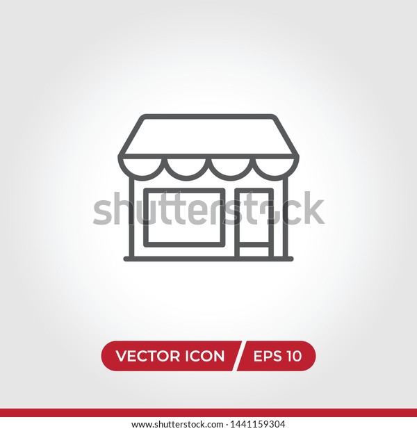 Store icon vector. Simple store\
sign in modern design style for web site and mobile app.\
EPS10