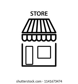 Store icon vector style flat trendy