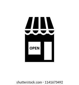 Store icon vector style flat trendy