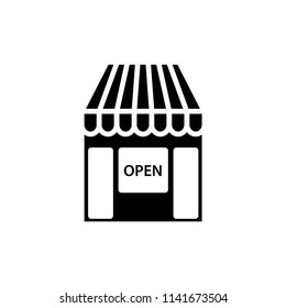 Store icon vector style flat trendy