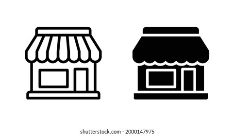 Store icon vector for web, computer and mobile app
