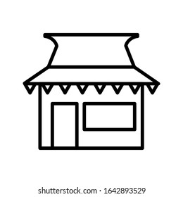 Store icon vector with a white background