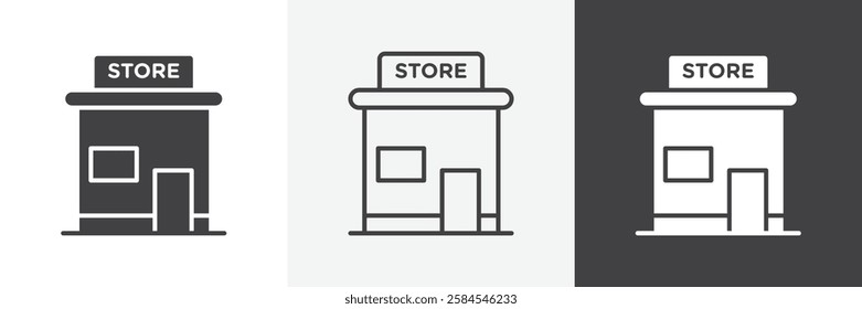 Store icons graphics pack vectors.