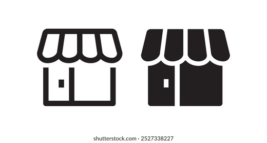 Store icons on white background. Vector illustration.