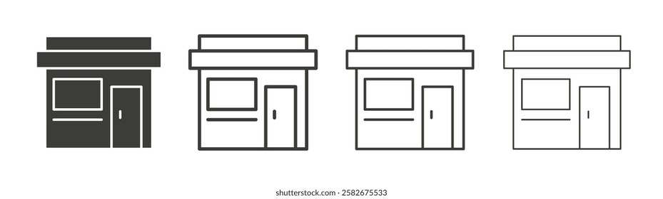 Store icons set vectors graphic designs