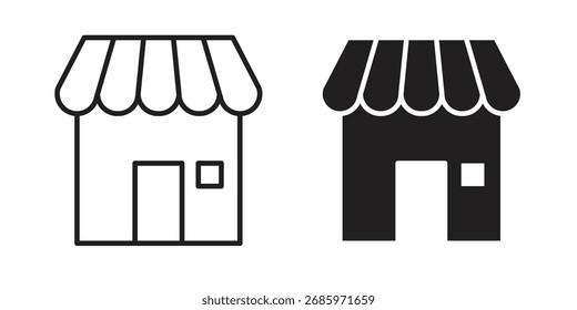 Iconos de la tienda simple conjunto de Vectores. conjunto de símbolos de signos de logotipo