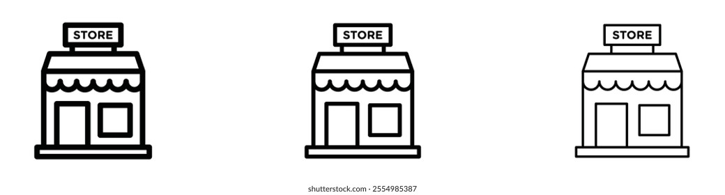 Store icons in tree different stroke sizes