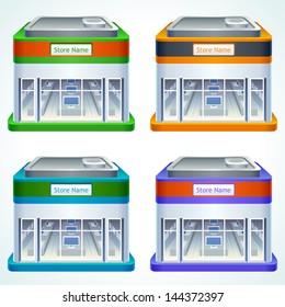 Store icons. Vector illustrator eps 10.